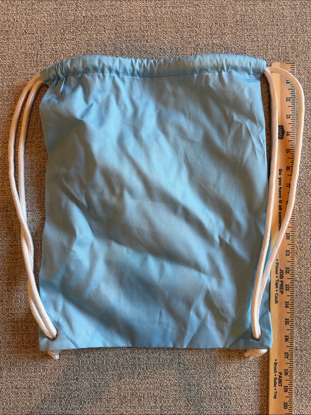DOMO Light Blue Drawstring Backpack NEW - Picture 3 of 3